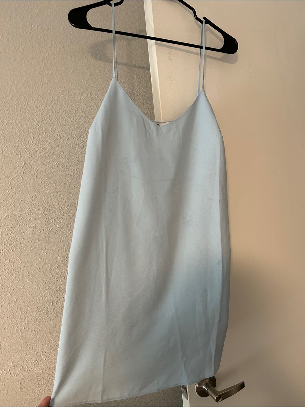 Missguided Light Blue Mini Slip Dress